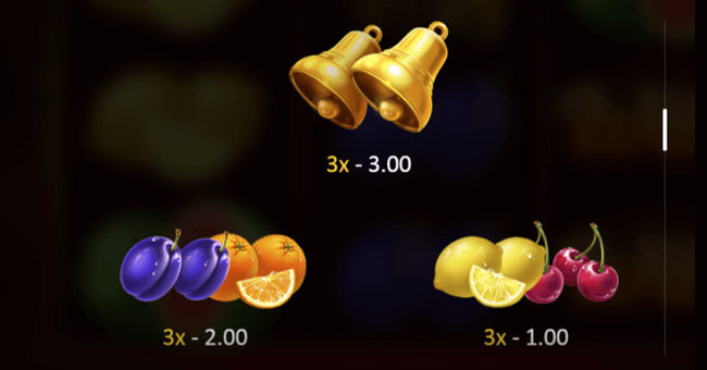 wild burning wins 5 lines paytable 2 paytable