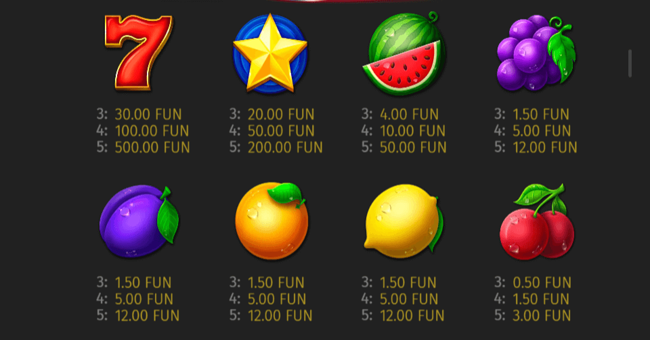 wild cash nine thousand ninety paytable paytable