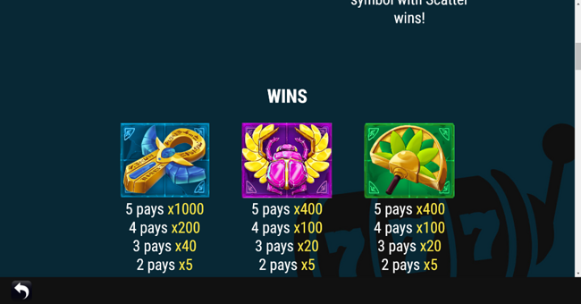 wild cleopatra paytable 2 paytable