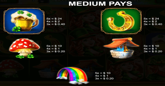 wild fortunes paytable 4 paytable