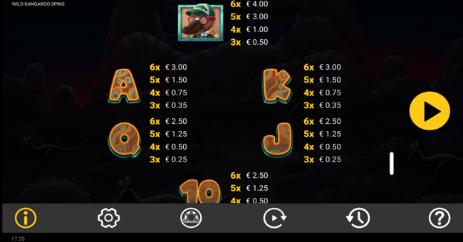 wild kangaroo spins paytable 2 paytable