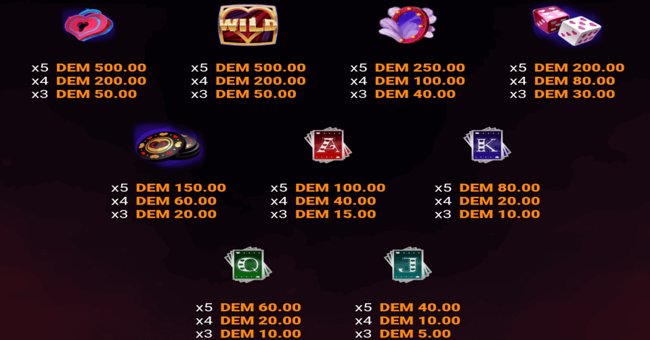 wild velvet paytable paytable