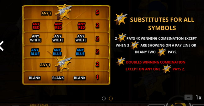 wild west h5 paytable 2 paytable