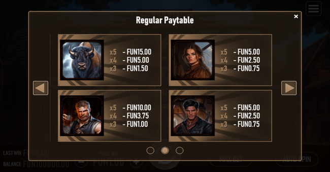 wild west whirlwind paytable 2 paytable