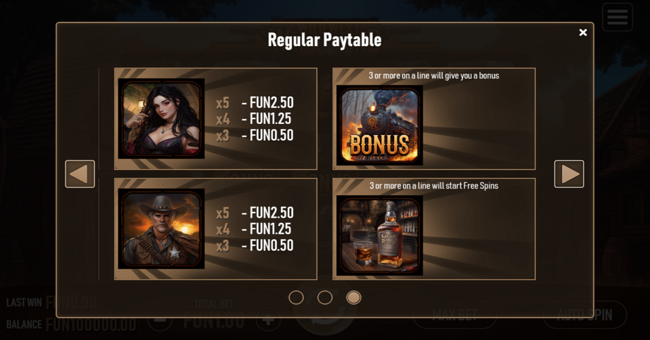 wild west whirlwind paytable 3 paytable