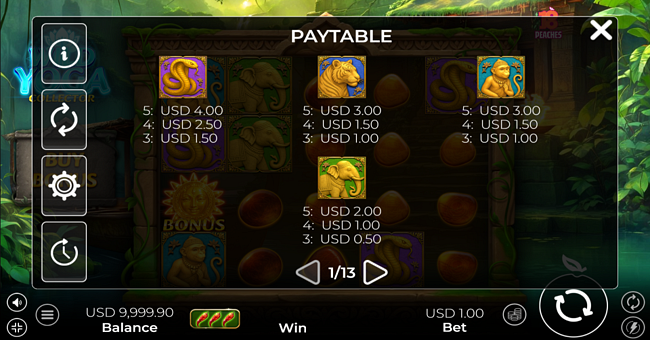 wild yoga collector paytable 1 paytable