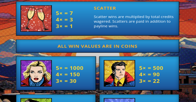 winter heart paytable 1 paytable