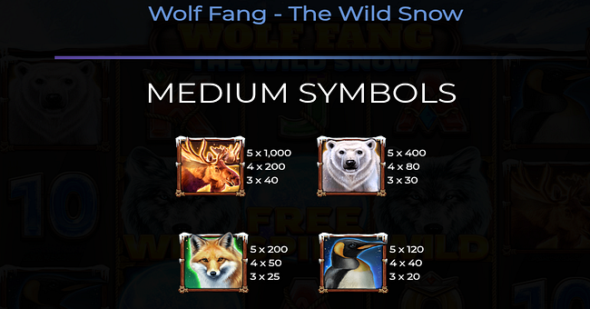 wolf fang the wild snow paytable 1 paytable