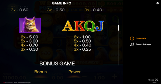 wolf power megaways paytable 2 paytable