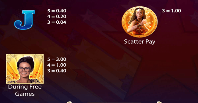 wonder woman gold paytable 3 paytable