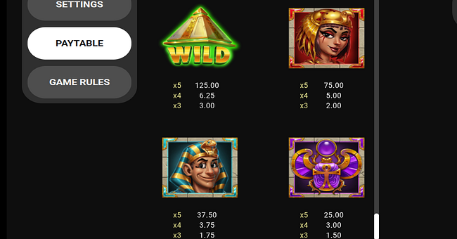 wrappin more gold paytable 1 paytable