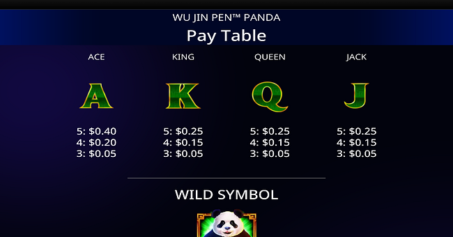 wu jin pen panda paytable 3 paytable