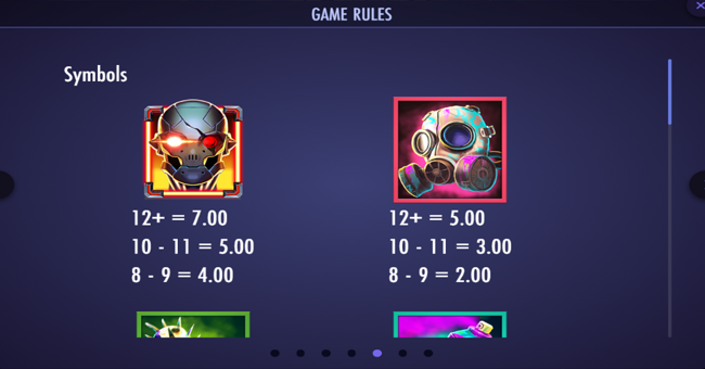 xterminate paytable 1 paytable