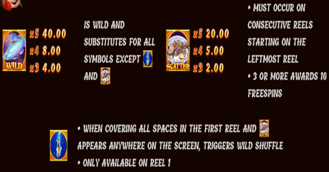 yeh hsien paytable 1 paytable