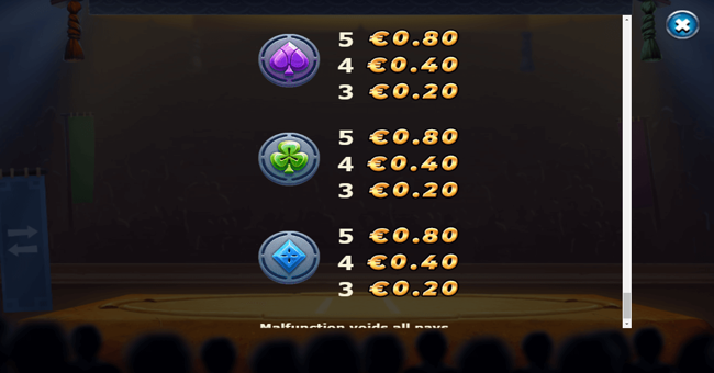 yokozuna clash 3 paytable