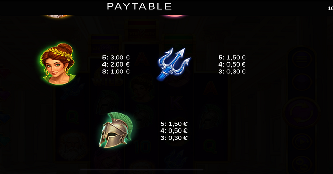 zeus power partners paytable 2 paytable