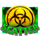 100 zombies radioactive scatter symbol icon