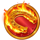 3 buffalos fireshoe red scatter symbol icon