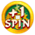 3 coin golden peacock green spin scatter symbol icon