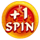 3 coin golden peacock red spin scatter symbol icon