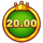 3 crowned pots green scatter symbol icon