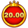 3 crowned pots red scatter symbol icon