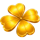 3 flaming clovers gold scatter symbol icon