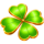 3 flaming clovers green scatter symbol icon