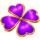 3 flaming clovers purple scatter symbol icon