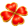 3 flaming clovers red scatter symbol icon