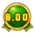 3 fortune cups green scatter symbol icon