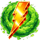 3 orbs of zeus green scatter symbol icon
