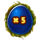 3 rich chickens blue scatter symbol icon