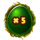 3 rich chickens green scatter symbol icon