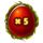 3 rich chickens red scatter symbol icon