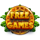 5 golden fruits scatter symbol icon
