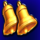 arctic coins running wins bell symbol icon