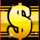 bar x triple play megaways gold dollar scatter symbol icon