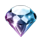 diamond bling scatter symbol icon