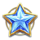 diamond supernova 5 scatter blue star symbol icon