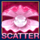 great blue scatter symbol icon