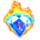 joker ignited power combo blue scatter symbol icon