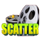 movie magic scatter symbol icon