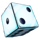 spin and dice scatter 2 symbol icon