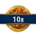 temple of three coin scatter symbol icon