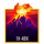 volcano explosive dice scatter symbol icon