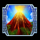 volcano rising scatter symbol icon