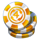 10000 x gold 2 casino chips symbol icon