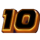 10000 x gold 2 number 10 symbol icon