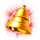 10000 x gold bell symbol icon
